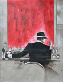 Red Bar Man Gallery Wrap