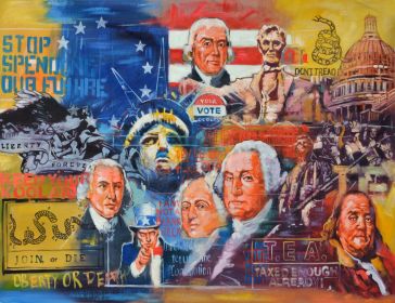 Founding Presidents and Statue of Liberty Gallery Wrap