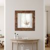 Teak Wood Brick Mirror