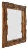 Teak Wood Brick Mirror