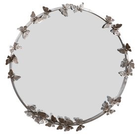 31" Round Butterfly Mirror