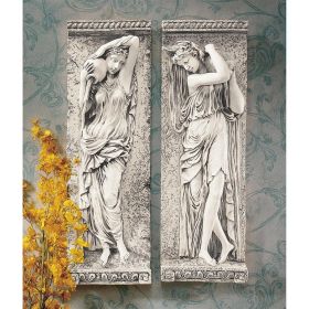 S/2 WATER MAIDENS PLAQUES