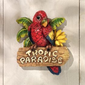 TROPIC PARROT PARADISE WALL SCULPTURE