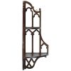 CANTERBURY CATHEDRAL GOTHIC WOODEN CORNER SHELF