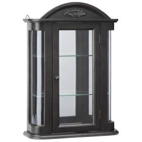 BLACK ROSEDALE HARDWOOD CURIO CABINET