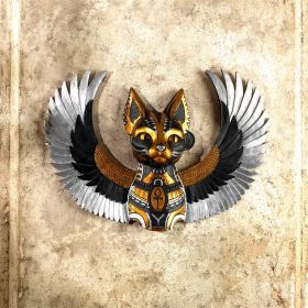 GODDESS BASTET WINGED CAT WALL PLAQUE