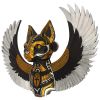 GODDESS BASTET WINGED CAT WALL PLAQUE