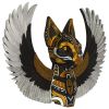 GODDESS BASTET WINGED CAT WALL PLAQUE