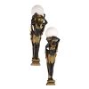 S/ CARYATID & TELEMON EGYPTIAN SCONCES