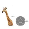 AFRICAN GIRAFFE WALL TROPHY