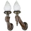 SET OF 2 NEOCLASSICAL ARM TORCH SCONCES