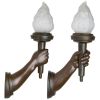 SET OF 2 NEOCLASSICAL ARM TORCH SCONCES