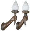 SET OF 2 NEOCLASSICAL ARM TORCH SCONCES